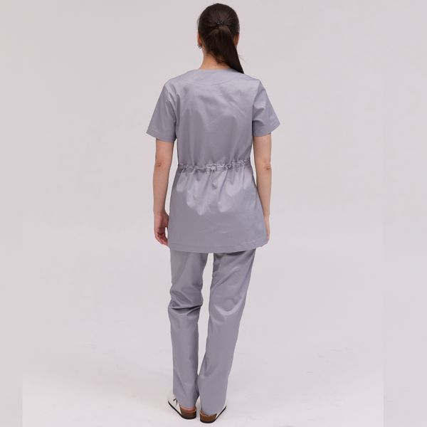 Komplet damski scrubs Virginia w kolorze szarym