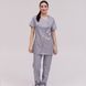 Komplet damski scrubs Virginia w kolorze szarym