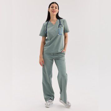Komplet medyczny damski scrubs Savanna oliwkowy