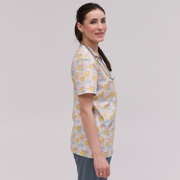 Bluza medyczna damska scrubsTopaz wz&oacute;r Sun