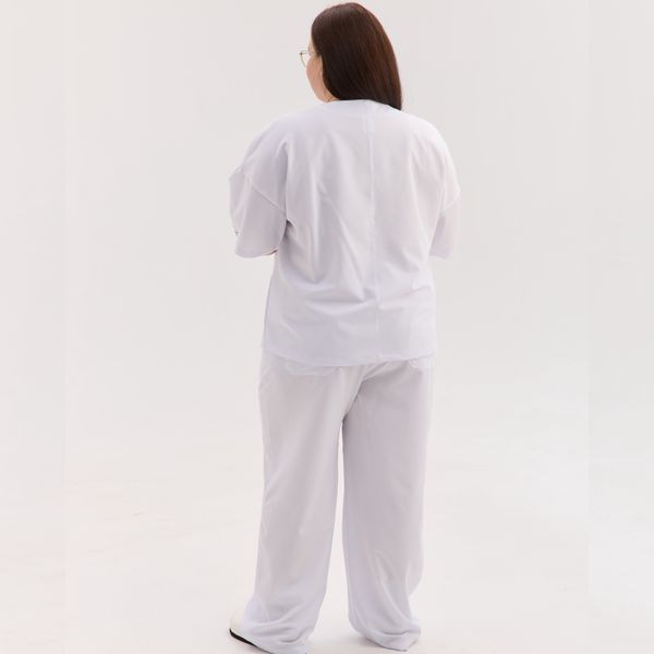 Komplet medyczny damski scrubs Chicago w kolorze białym +SIZE