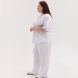 Komplet medyczny damski scrubs Chicago w kolorze białym +SIZE