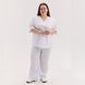 Komplet medyczny damski scrubs Chicago w kolorze białym +SIZE