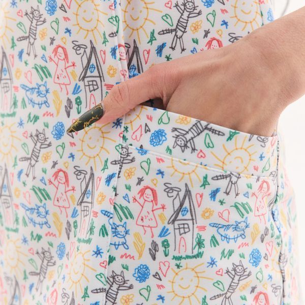 Women&rsquo;s scrub top Arizona Kids print