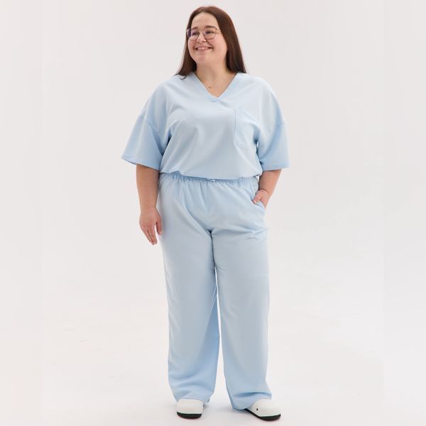 Komplet medyczny damski scrubs Chicago w kolorze jasnoniebieski +SIZE