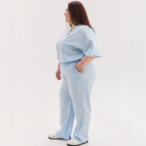 Komplet medyczny damski scrubs Chicago w kolorze jasnoniebieski +SIZE