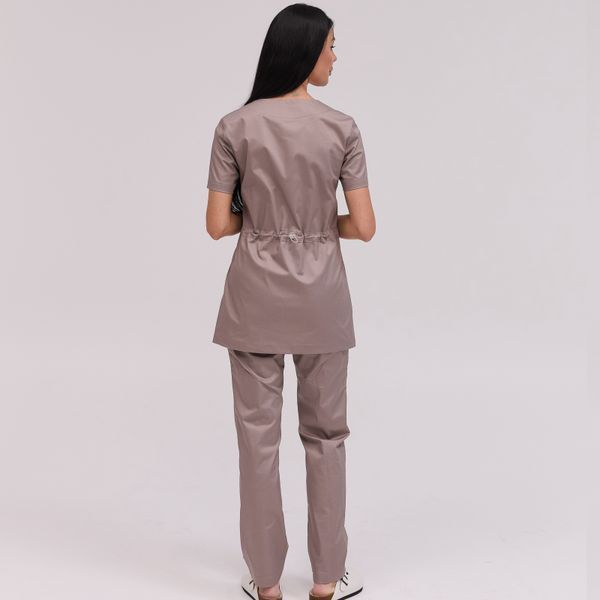 Komplet damski scrubs Virginia w kolorze mokka