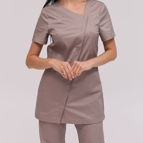 Komplet damski scrubs Virginia w kolorze mokka