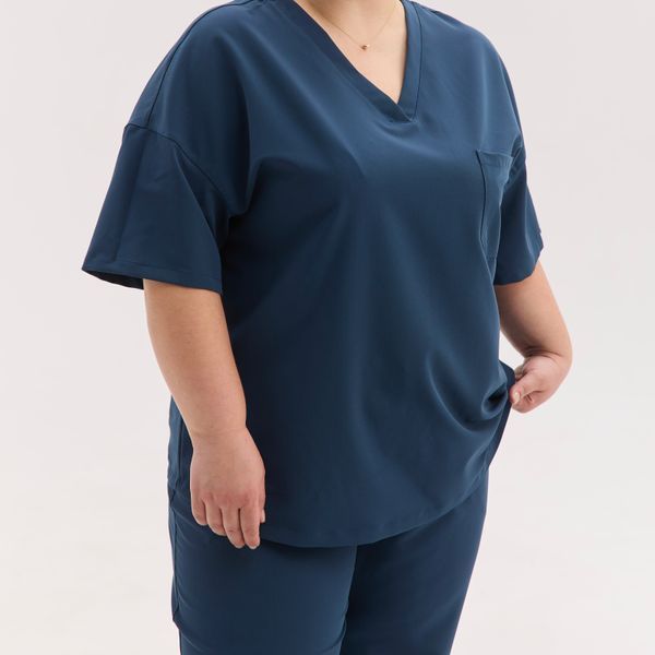 Komplet medyczny damski scrubs Chicago w kolorze granatowy +SIZE