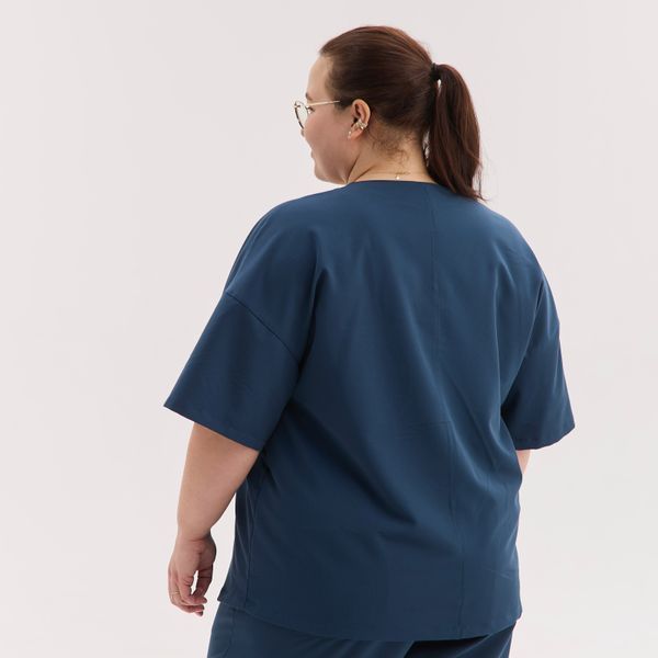 Komplet medyczny damski scrubs Chicago w kolorze granatowy +SIZE