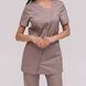 Komplet damski scrubs Virginia w kolorze mokka