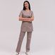 Komplet damski scrubs Virginia w kolorze mokka