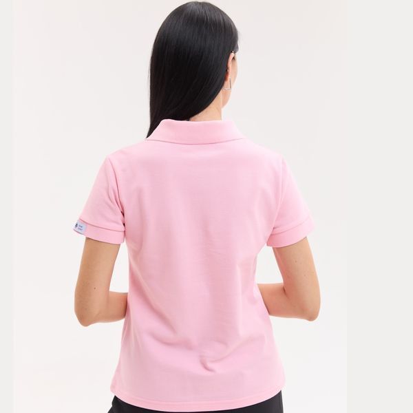 Koszulka damska scrubs polo w kolorze r&oacute;żowym