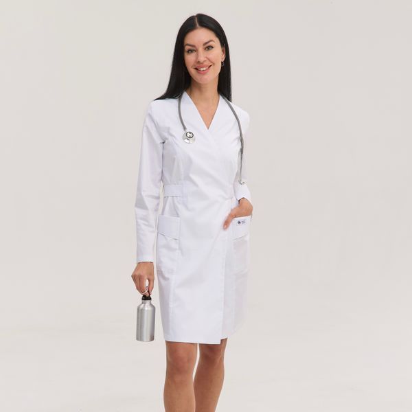 Women&rsquo;s lab coat Kyoto white (long sleeve)