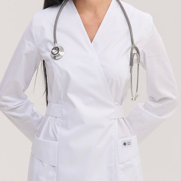 Women&rsquo;s lab coat Kyoto white (long sleeve)